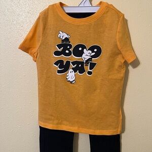 Halloween. Orange Kids Graphic Tee
